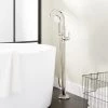 Hot Sale 🧨 Signature Hardware Greyfield 10 gpm Floor Mount Tub Filler with Single Lever Handle and 1.8 gpm Handshower in Polished Nickel 👏 -Signature Hardware Shop Query 5425