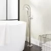 Budget ⌛ Signature Hardware Greyfield 10 gpm Floor Mount Tub Filler with Single Lever Handle and 1.8 gpm Handshower in Brushed Nickel 🎁 -Signature Hardware Shop Query 5428