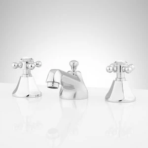 New π Signature Hardware Boca Raton Two Handle Widespread Bathroom Sink Faucet with Pop-Up Drain Assembly in Chrome βοΈ 3 New π Signature Hardware Boca Raton Two Handle Widespread Bathroom Sink Faucet with Pop-Up Drain Assembly in Chrome βοΈ