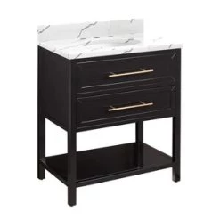 Best reviews of βοΈ Signature Hardware Robertson 30 in. Floor Mount Vanity in Black π