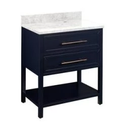 Best deal ❤️ Signature Hardware Robertson 30 in. Floor Mount Vanity in Midnight Navy Blue ✨ -Signature Hardware Shop Query 5460