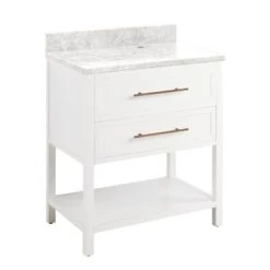 Best Pirce ❤️ Signature Hardware Robertson 30 in. Floor Mount Vanity in White 🎉