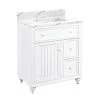 Hot Sale 🎁 Signature Hardware Cottage 30 in. Floor Mount Vanity in Distressed Chalk White 🎉 -Signature Hardware Shop Query 5479
