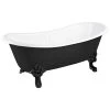 Promo 👏 Signature Hardware Lena 72 x 30-1/2 in. Freestanding Bathtub Offset Drain in Black 🎉 -Signature Hardware Shop Query 5495