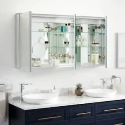 Budget 𧨠Signature Hardware Pallas 53 x 27-5/8 in. Surface Mount Medicine Cabinet in Aluminum π 13 Budget 𧨠Signature Hardware Pallas 53 x 27-5/8 in. Surface Mount Medicine Cabinet in Aluminum π -Signature Hardware Shop Query 5520