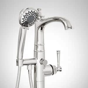 Brand new π Signature Hardware Beasley 1.8 gpm Floor Mount Tub Filler Faucet with Single Lever Handle in Brushed Nickel π 4 Brand new π Signature Hardware Beasley 1.8 gpm Floor Mount Tub Filler Faucet with Single Lever Handle in Brushed Nickel π - Image 2