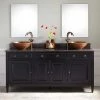 Best Sale 🔥 Signature Hardware Hawkins 72 in. Floor Mount Vanity in Black 💯
