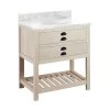 Brand new 👍 Signature Hardware Ansel 30 in. Floor Mount Vanity in Whitewash Pine 🔥