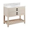 Buy 🔔 Signature Hardware Ansel 36 in. Floor Mount Vanity in Whitewash Pine 💯 -Signature Hardware Shop Query 5592