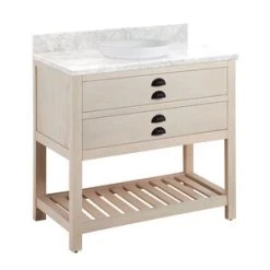 Buy π Signature Hardware Ansel 36 in. Floor Mount Vanity in Whitewash Pine π―