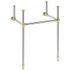 Promo 👏 Signature Hardware Complete Console Leg in Polished Chrome with Polished Brass ❤️ -Signature Hardware Shop Query 5630