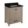 Discount 😀 Signature Hardware Radke 30 in. Floor Mount Vanity in Shoreline Grey ✔️