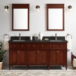 Buy 😀 Signature Hardware Elmdale 72-1/8 in. Floor Mount Vanity in Antique Brown ❤️