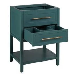 Flash Sale 🥰 Signature Hardware Robertson 24 in. Floor Mount Vanity in Everglade Green 🤩 -Signature Hardware Shop Query 5696