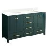 Brand new ❤️ Signature Hardware Radke 60 in. Floor Mount Vanity in Hunter Green ✨ -Signature Hardware Shop Query 5711