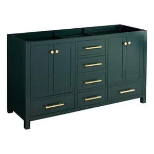 Brand new ❤️ Signature Hardware Radke 60 in. Floor Mount Vanity in Hunter Green ✨ 8 Brand new ❤️ Signature Hardware Radke 60 in. Floor Mount Vanity in Hunter Green ✨ - Image 6