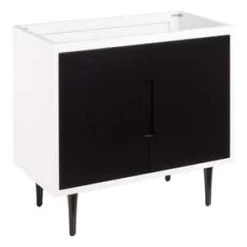 Best Sale 🔥 Signature Hardware Bivins 36-1/8 in. Floor Mount Vanity in Black with White 🛒 -Signature Hardware Shop Query 5727