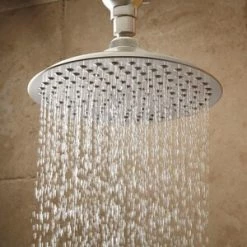 Best reviews of 😉 Signature Hardware Bostonian Single Function Rainfall Showerhead in Brushed Nickel 🔔
