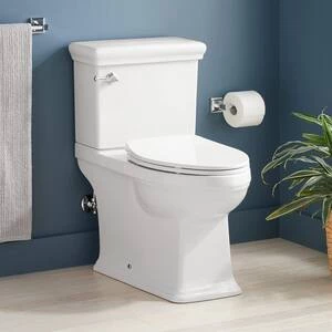 Outlet ๐ Signature Hardware Key West Elongated ADA Toilet Bowl with Seat in White ๐ 7 Outlet ๐ Signature Hardware Key West Elongated ADA Toilet Bowl with Seat in White ๐ - Image 5
