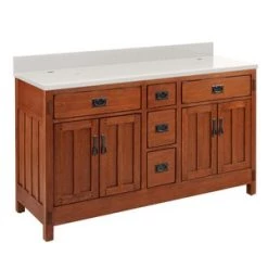 Top 10 β Signature Hardware American Craftsman 60 in. Floor Mount Vanity in Autumn Wheat π€©