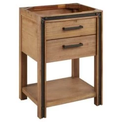 Flash Sale 🔥 Signature Hardware Celebration 24 in. Floor Mount Vanity in Rustic Acacia 💯