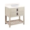 Coupon 😉 Signature Hardware Ansel 30 in. Floor Mount Vanity in Whitewash Pine 👍 -Signature Hardware Shop Query 5884