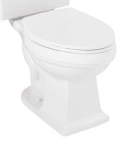 Coupon 🌟 Signature Hardware Key West Elongated ADA Floor Mount Toilet Bowl with Seat in White 🎁