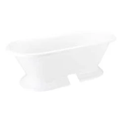 Discount 🎉 Signature Hardware Scarlett 72 x 31-1/2 in. Freestanding Bathtub with Rear Center Drain in White 💯 -Signature Hardware Shop Query 590