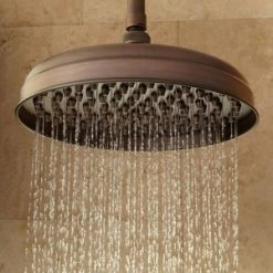 Best Pirce 🛒 Signature Hardware Lambert Single Function Rainfall Showerhead in Oil Rubbed Bronze ❤️