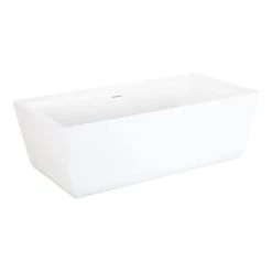 Best reviews of β€οΈ Signature Hardware Nassau 67 x 34 in. Freestanding Rectangle Soaker Bathtub with Center Drain in White π