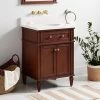 Best Pirce 😍 Signature Hardware Elmdale 24-1/8 in. Floor Mount Vanity in Antique Brown ❤️ -Signature Hardware Shop Query 5952