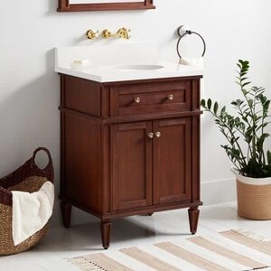 Best Pirce π Signature Hardware Elmdale 24-1/8 in. Floor Mount Vanity in Antique Brown β€οΈ 3 Best Pirce π Signature Hardware Elmdale 24-1/8 in. Floor Mount Vanity in Antique Brown β€οΈ