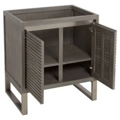 Discount 😍 Signature Hardware Dickson 29-7/8 in. Floor Mount Vanity in Grey Wash 🎁 -Signature Hardware Shop Query 5981
