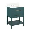 Wholesale 😉 Signature Hardware Robertson 24 in. Floor Mount Vanity in Everglade Green 🌟