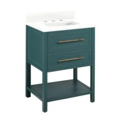 Wholesale 😉 Signature Hardware Robertson 24 in. Floor Mount Vanity in Everglade Green 🌟