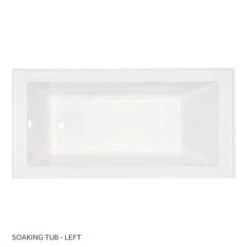 Best Pirce ⭐ Signature Hardware Sitka 60 x 30 in. Alcove Soaker Bathtub with Left Drain in White ⌛