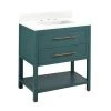 Promo 🥰 Signature Hardware Robertson 30 in. Floor Mount Vanity in Everglade Green ❤️ -Signature Hardware Shop Query 6002