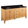 Best Pirce 🧨 Signature Hardware Trossman 72 in. Floor Mount Vanity in White Oak 🎁 -Signature Hardware Shop Query 6026