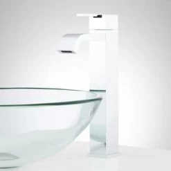 Best deal 🔔 Signature Hardware Rigi 1.2 gpm 1 Hole Metering Vessel Filler Bathroom Sink Faucet with Single Lever Handle in Polished Chrome 🔥