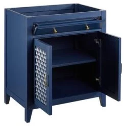Best deal 🔥 Signature Hardware Thorton 30 in. Floor Mount Vanity in Bright Navy Blue 😍 -Signature Hardware Shop Query 6041