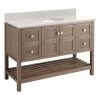 Flash Sale 🔔 Signature Hardware Olsen 48 in. Floor Mount Vanity in Ash Brown 🛒 -Signature Hardware Shop Query 6044