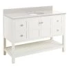 Best Sale 🧨 Signature Hardware Olsen 48 in. Floor Mount Vanity in White 🤩