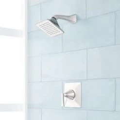 Best Pirce 💯 Signature Hardware Vilamonte 1.8 gpm Single Function Shower Faucet Trim with Single Lever Handle in Brushed Nickel 🔥 -Signature Hardware Shop Query 611