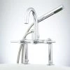 Wholesale 😀 Signature Hardware Sebastian Three Handle Roman Tub Faucet in Chrome 🌟