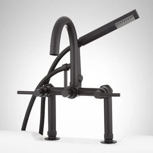 Cheapest π Signature Hardware Sebastian Three Handle Roman Tub Faucet in Matte Black β€οΈ 3 Cheapest π Signature Hardware Sebastian Three Handle Roman Tub Faucet in Matte Black β€οΈ