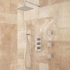 Best Sale 🛒 Signature Hardware Ryle Three Handle Single Function Shower System in Brushed Nickel ❤️ -Signature Hardware Shop Query 615