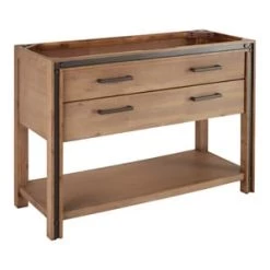 Cheap 👍 Signature Hardware Celebration 48 in. Floor Mount Vanity in Rustic Acacia 🌟