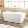 Best Pirce 🛒 Signature Hardware Baxter 53-1/4 x 25-1/4 in. Freestanding Bathtub with Center Drain in White 🔥 -Signature Hardware Shop Query 637