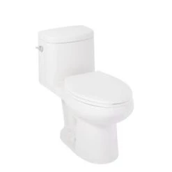 Discount 🔥 Signature Hardware Sarasota 1.28 gpf Elongated One Piece Toilet with Seat in White ❤️