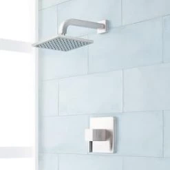 Brand new ✨ Signature Hardware Rigi 1.8 gpm Shower Faucet Trim with Single Lever Handle in Brushed Nickel 🥰